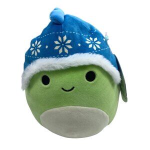 Original Squishmallows Danny Dinosaur Plush Toy 9” Winter Hat & Snowflakes NEW